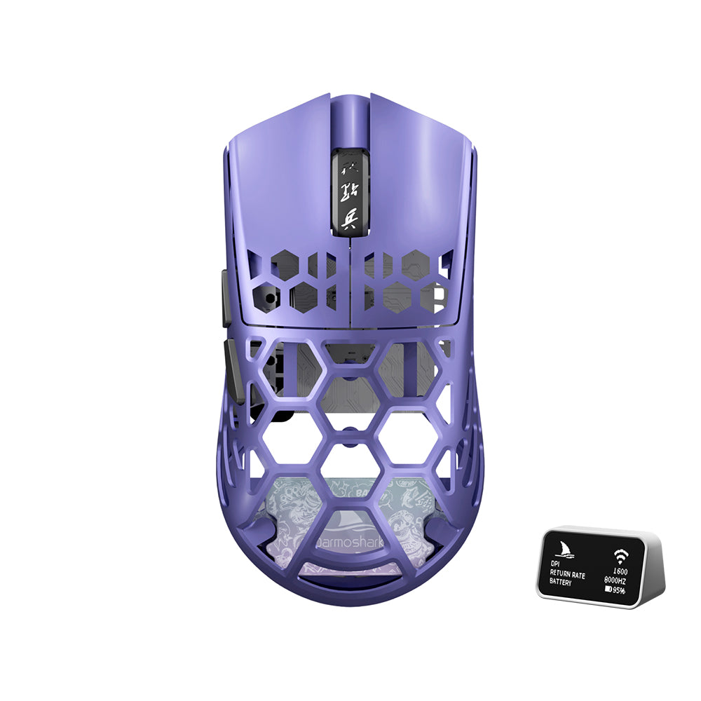 DARMOSHARK M2 DAERO 8K ゲーミングマウス 本体 パープル Darmoshark M2 PRO Daero Trio-mode Light-weight Full Magnesium Alloy 8K