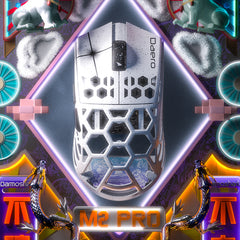 Darmoshark  M2 PRO Daero  Trio-mode Light-weight  Full Magnesium Alloy  8K Polling rate Gaming Mouse