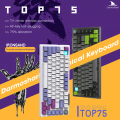 Darmoshark TOP75 Trio-mode Mechanical RGB gaming Keyboard With Top Mount structure & TFT display