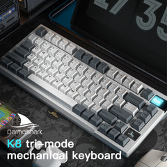 Darmoshark K8 Trio-mode Mechanical RGB gaming  Keyboard With Gasket Mount structure   & TFT display