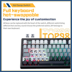 Darmoshark TOP98 Trio-mode Mechnical RGB gaming  Keyboard  With Top Mount structure & TFT display
