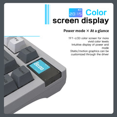 Darmoshark K8 Trio-mode Mechanical RGB gaming  Keyboard With Gasket Mount structure   & TFT display