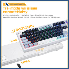 Darmoshark TOP98 Trio-mode Mechnical RGB gaming  Keyboard  With Top Mount structure & TFT display