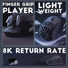 Darmoshark  M5 AIR MP FISH HEAD Trio-mode Light-weight   Carbon Fiber  8K Polling rate Gaming Mouse