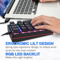 Motospeed K24 Black Wired Mechanical numeric RGB gaming Keypad