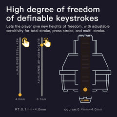 Darmoshark TOP75 Trio-mode  Kailh Magnetic Switch RGB gaming Keyboard With Top Mount structure & TFT display