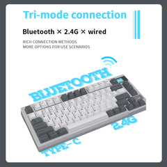 Darmoshark K8 Trio-mode Mechanical RGB gaming  Keyboard With Gasket Mount structure   & TFT display