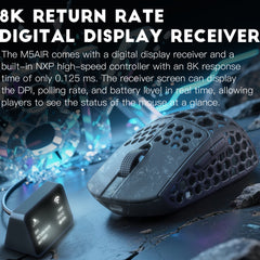 Darmoshark  M5 AIR MP FISH HEAD Trio-mode Light-weight   Carbon Fiber  8K Polling rate Gaming Mouse