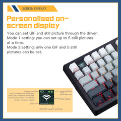 Darmoshark TOP98 Trio-mode Mechnical RGB gaming  Keyboard  With Top Mount structure & TFT display