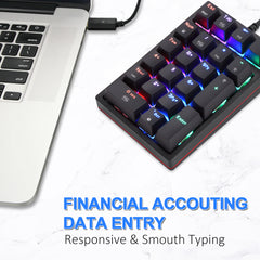 Motospeed K24 Black Wired Mechanical numeric RGB gaming Keypad