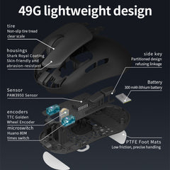 Darmoshark  N7 MAX TIGER SHARK Trio-mode Light-weight  8K Polling rate Gaming Mouse