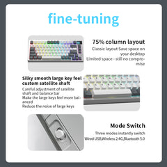 Darmoshark K8 Trio-mode Mechanical RGB gaming  Keyboard With Gasket Mount structure   & TFT display