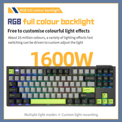 Darmoshark TOP87 Trio-mode Mechanical  RGB gaming Keyboard With Top Mount structure