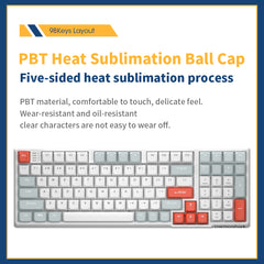 Darmoshark K7 Pro Trio-mode Mechanical Gateron switch  RGB gaming  Keyboard  & Aluminum alloy bottom