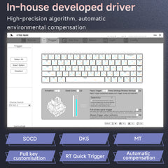 Darmoshark KT68 MAX Wired Magnetic Switch High-speed USB 2.0 8K RGB gaming Keyboard  With  CNC Aluminum alloy bottom