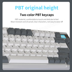 Darmoshark K8 Trio-mode Mechanical RGB gaming  Keyboard With Gasket Mount structure   & TFT display