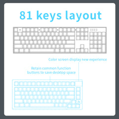 Darmoshark K8 Trio-mode Mechanical RGB gaming  Keyboard With Gasket Mount structure   & TFT display